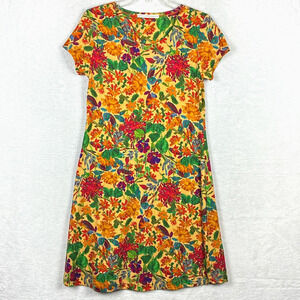 Peruvian Connection Dress Womens S Multicolor Tropico Floral Boho Maximalist